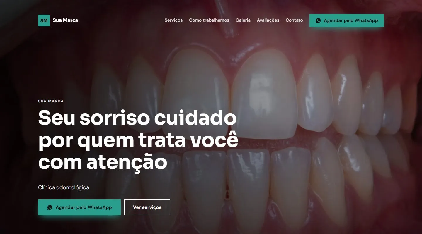Estudo de design · não é projeto de cliente: Clínica odontológica