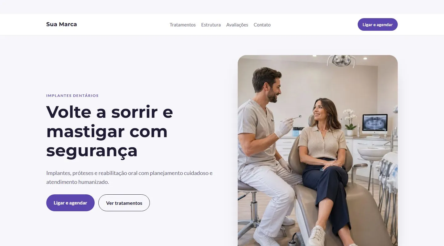 Estudo de design · não é projeto de cliente: Implantes dentários