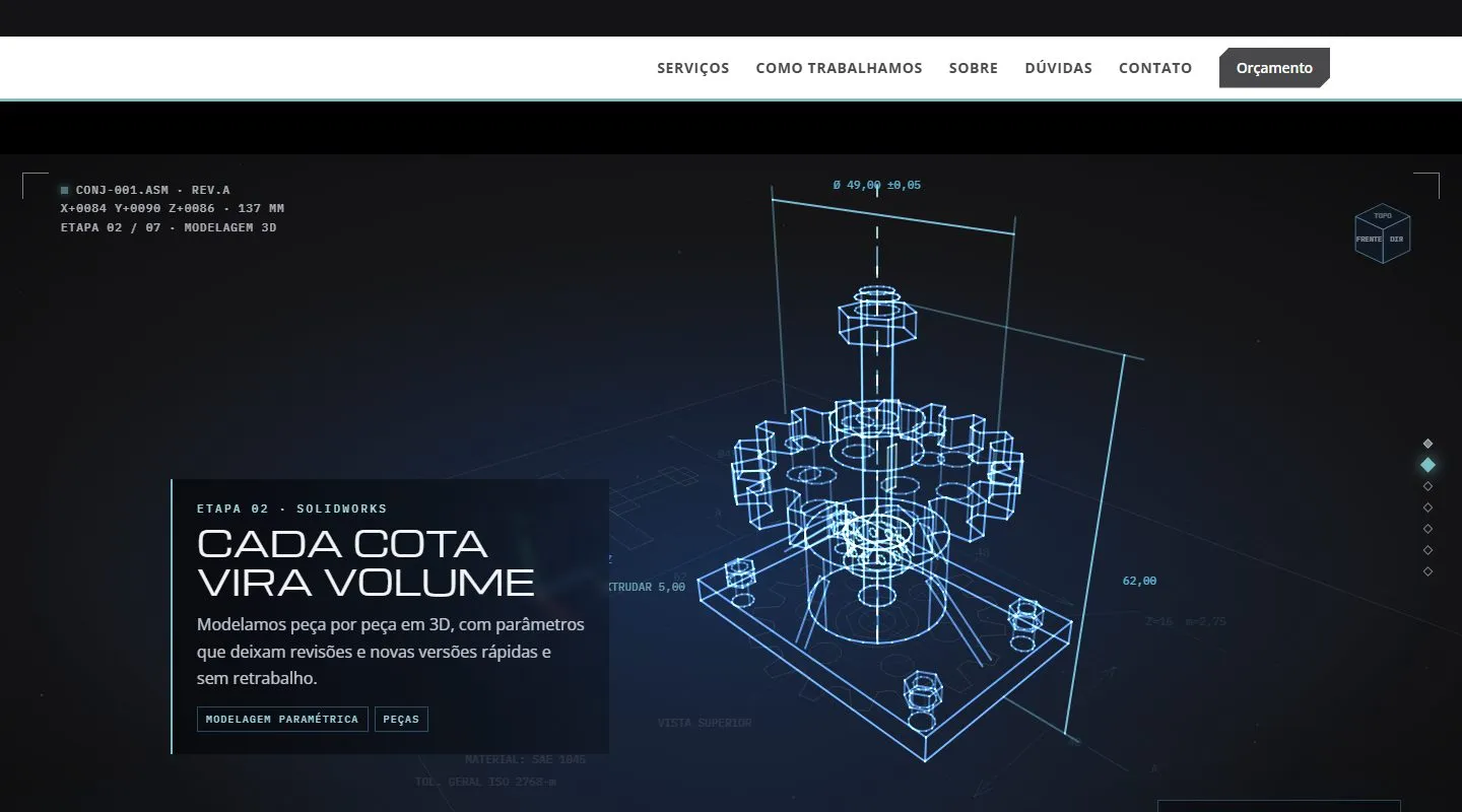Estudo de design · não é projeto de cliente: Escritório de desenho técnico