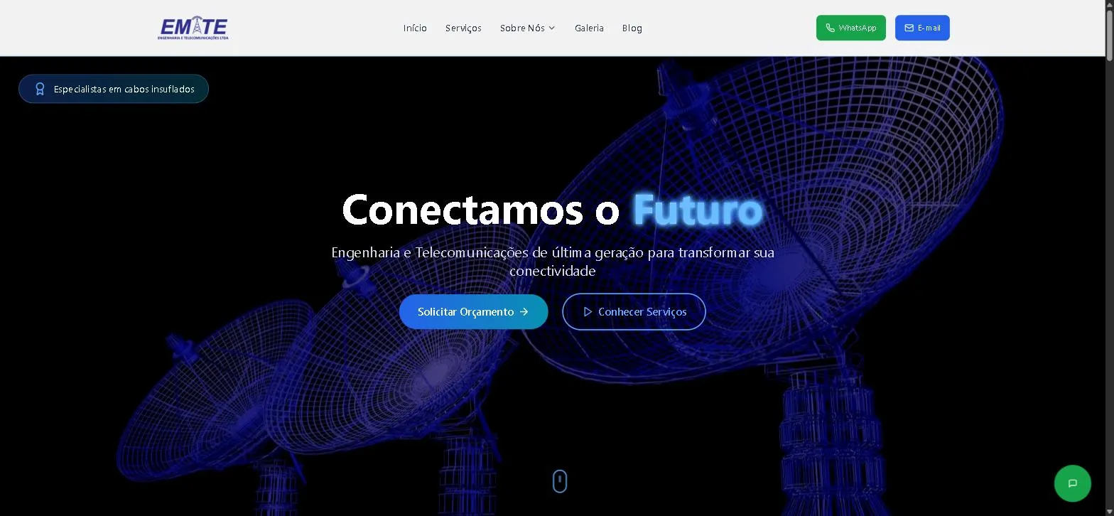 Screenshot of the Emite Engenharia project