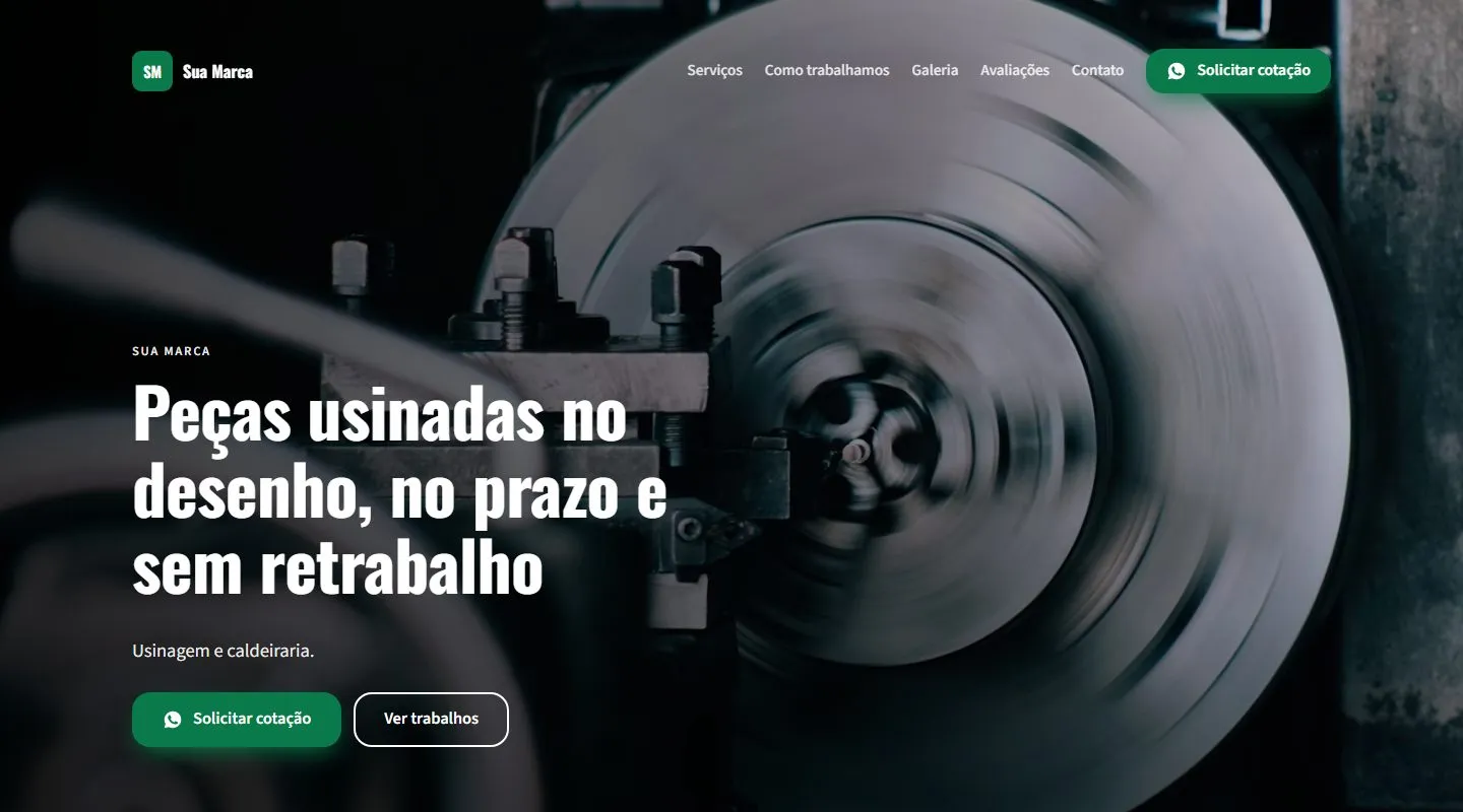 Estudo de design · não é projeto de cliente: Caldeiraria industrial