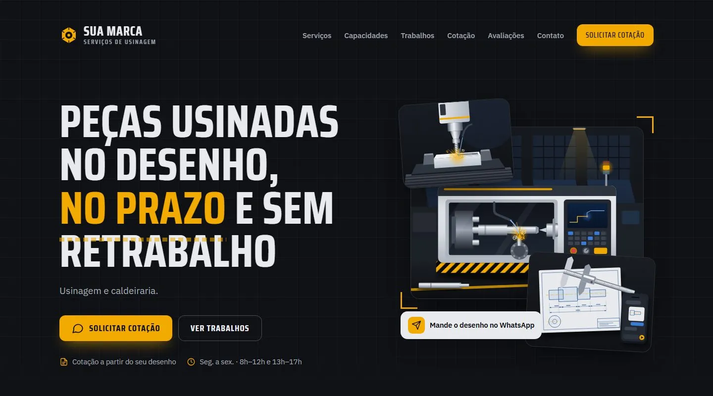 Estudo de design · não é projeto de cliente: Usinagem de precisão