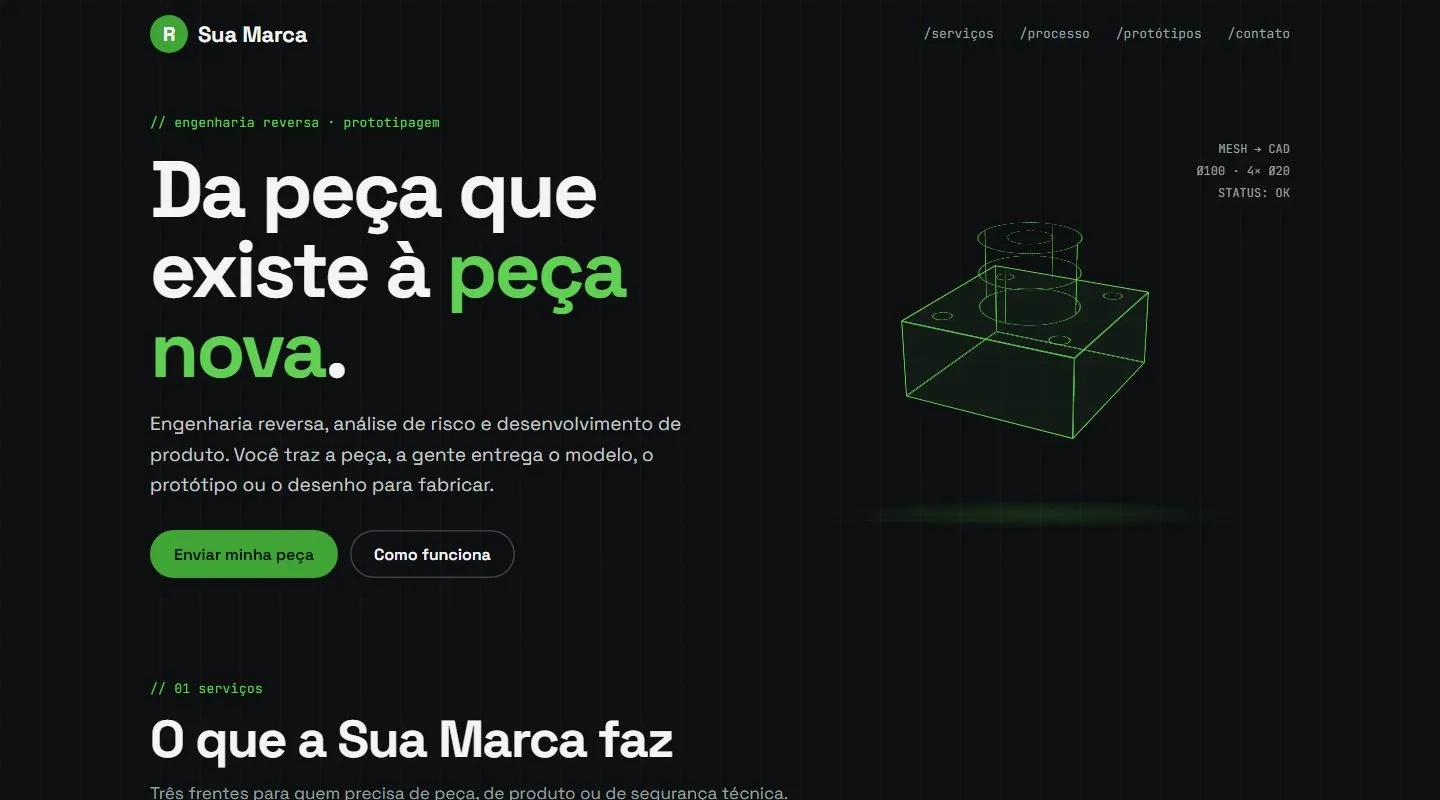 Estudo de design · não é projeto de cliente: Engenharia reversa e prototipagem