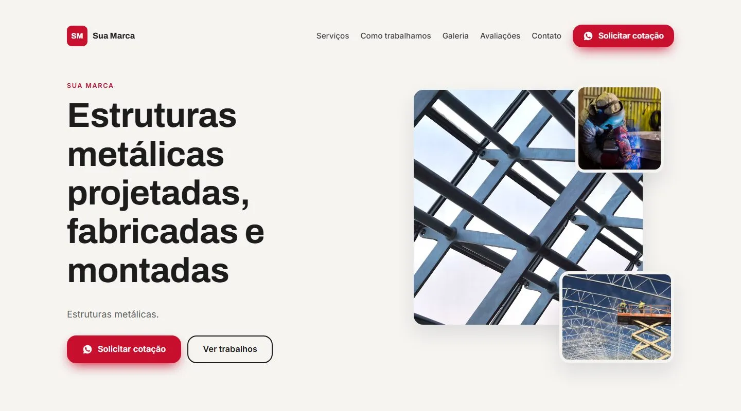 Estudo de design · não é projeto de cliente: Estruturas metálicas