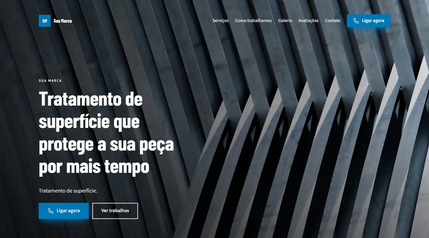 Estudo de design · não é projeto de cliente: Tratamento de superfície